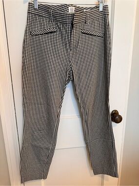 GAP Black & White Curvy Signature Ankle Pants, 6